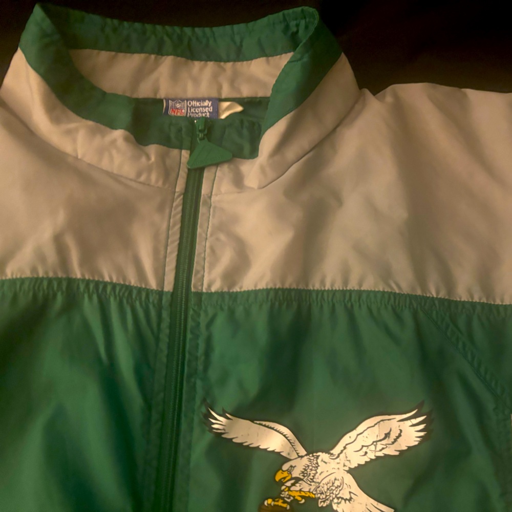 Philadelphia eagles apex 90s windbreaker size xl lightweight perfect for games - Picture 5 of 6